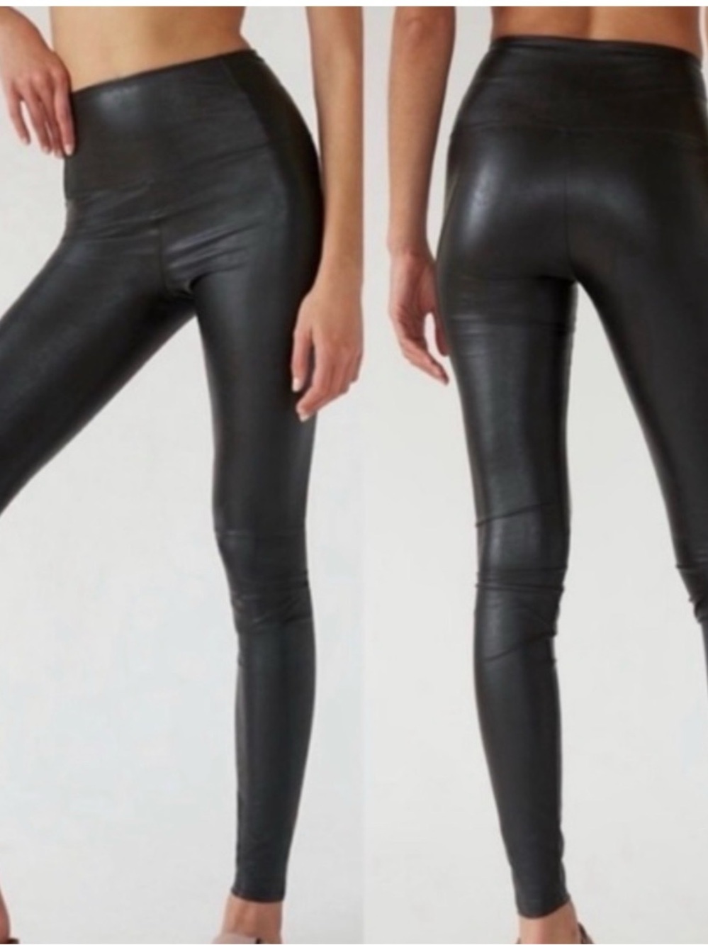Aritzia Wilfred Free Daria Black Faux Leather High-Rise Leggings